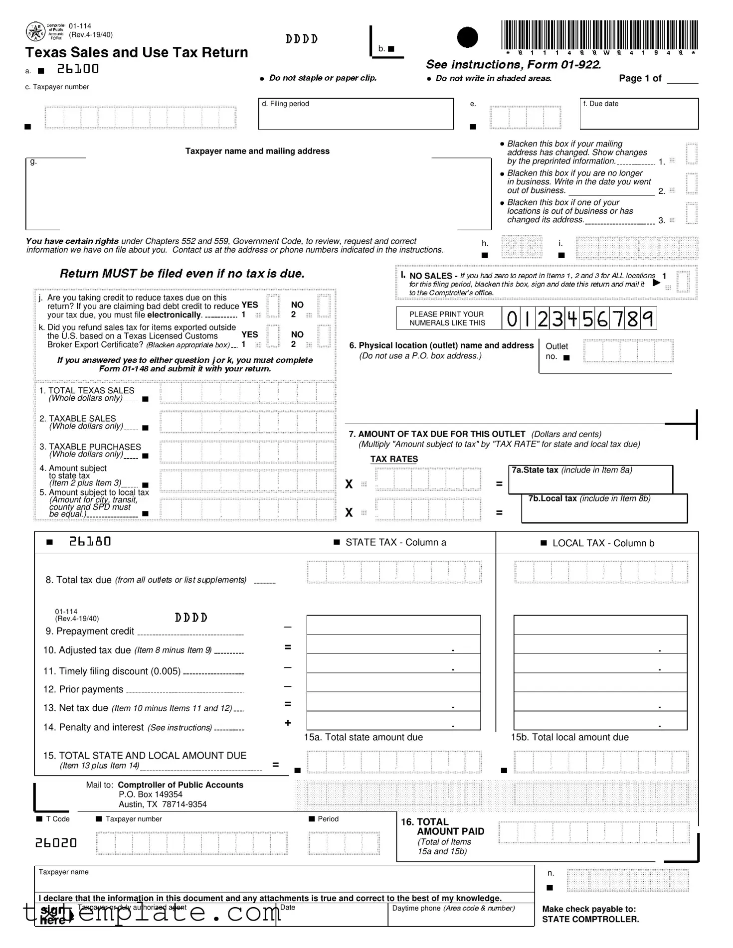 Download 1 114 Texas Template