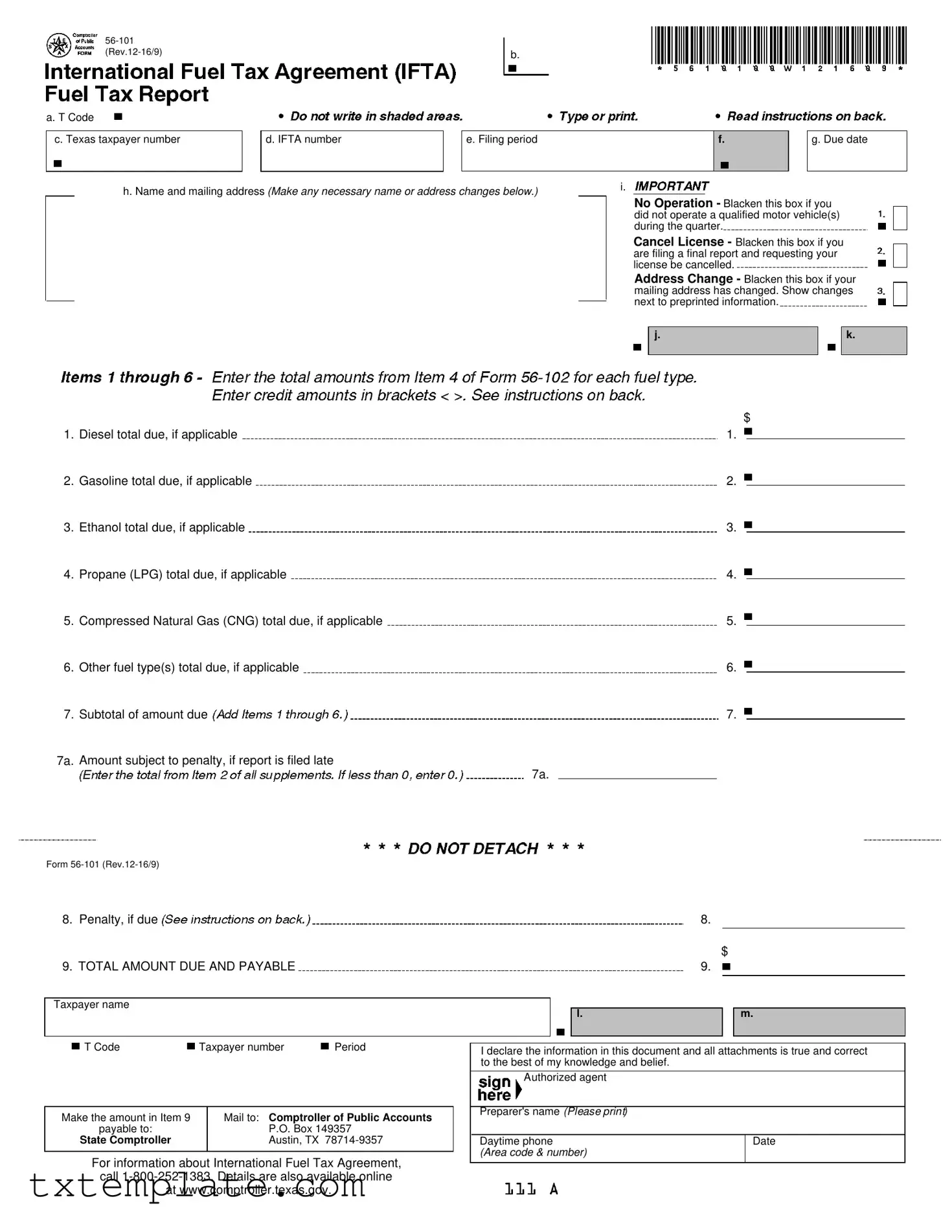 Download Ifta Texas Template