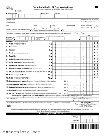 Download Texas 05 169 Template