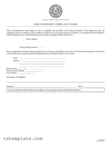 Download Texas 1600 Template