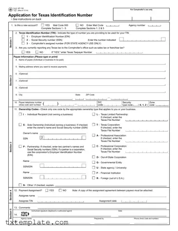 Download Texas Ap 152 Template