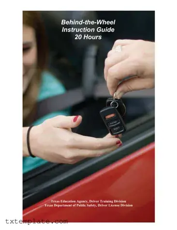 Download Texas Behind Wheel Template