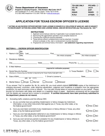 Download Texas Pc132 Template