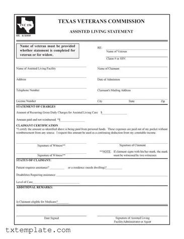 Download Texas Veterans Commission Template