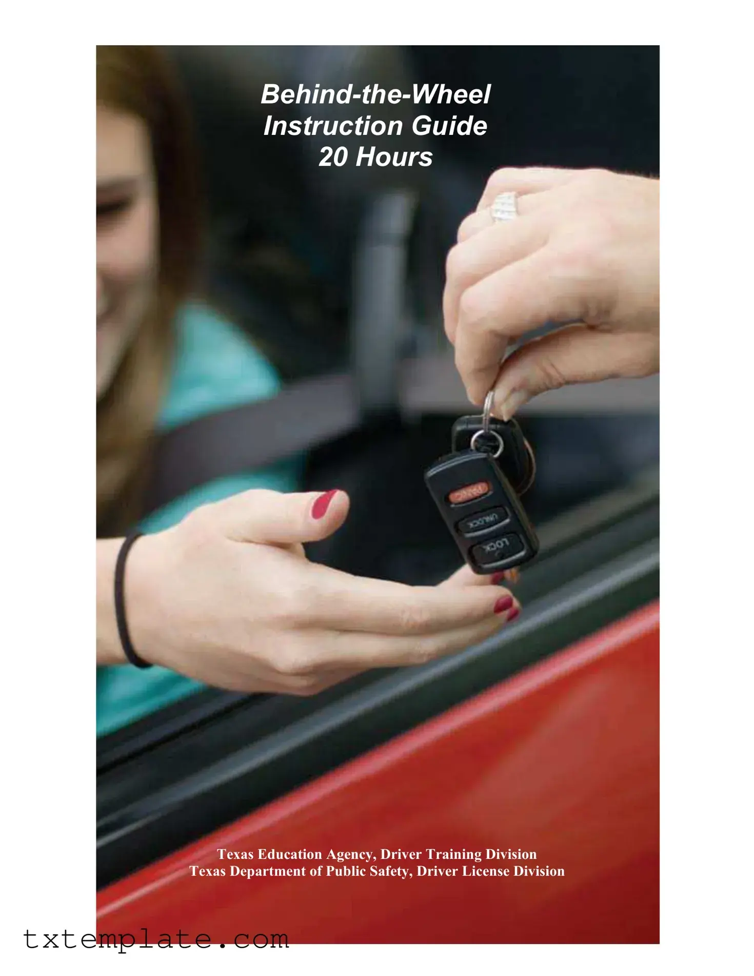 Download Texas Behind Wheel Template